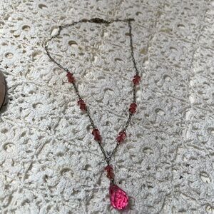 Chic Pink Crystal Necklace